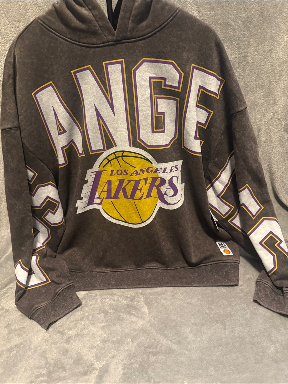 NBA Los Angeles Lakers Black Crewneck Sweatshirt with Purple & Gold Logo